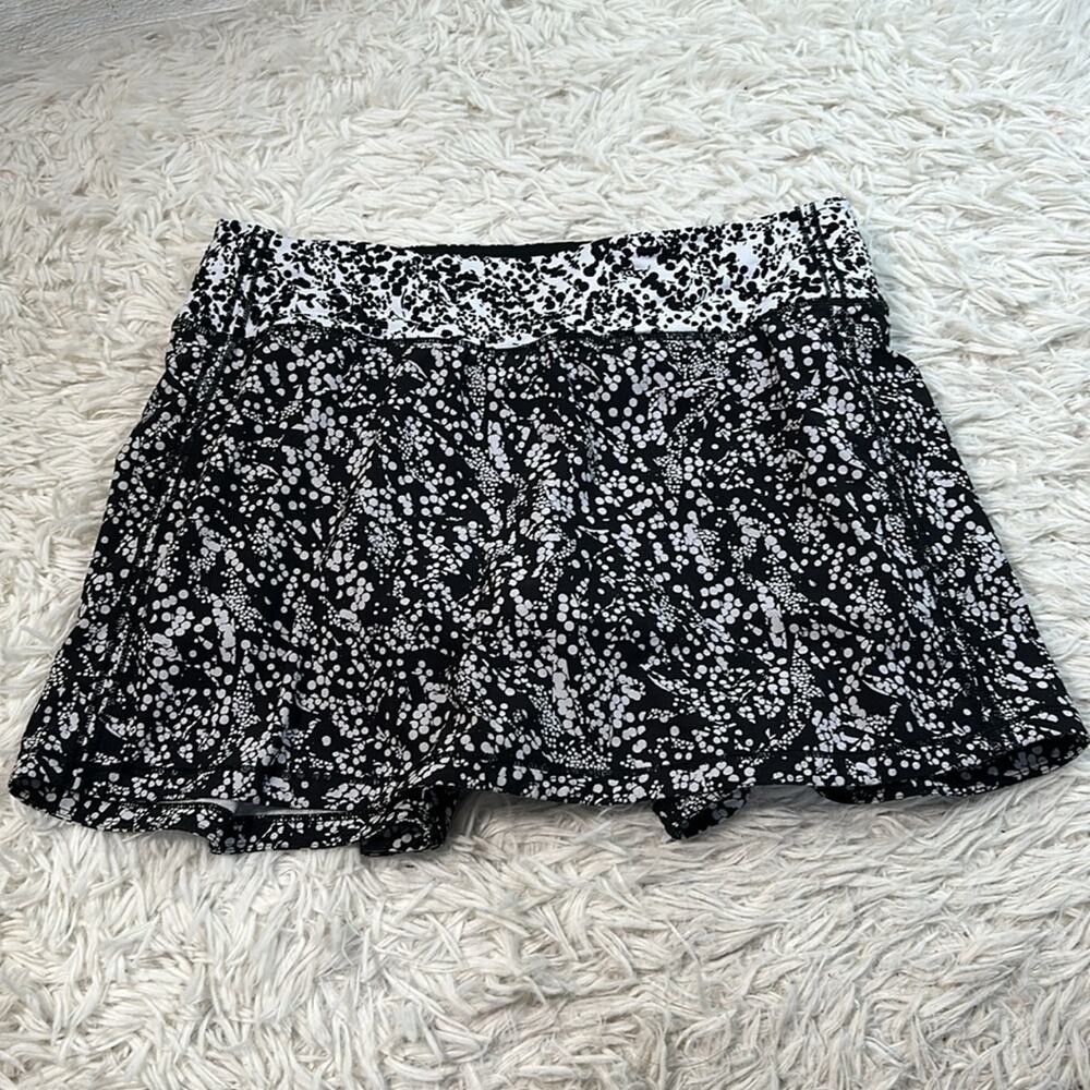 Lululemon Pace Rival Skirt (Tall) *No Panels Chirasu Black / Chirakasu Alpine Wh